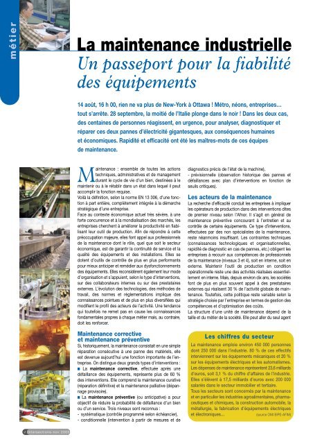 La maintenance industrielle - Intersections - Schneider Electric