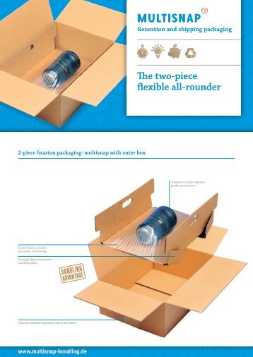 Retention and shipping packaging The two-piece flexible all-rounder