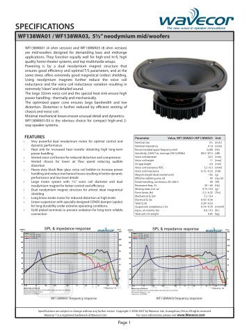 WF138WA01-03 specifications.indd - Intertechnik