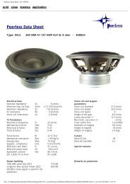 Peerless Data Sheet - ID: 830843 - Intertechnik