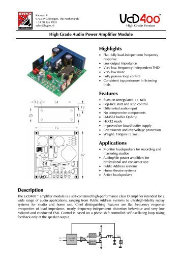 Highlights Features Applications Description - Intertechnik