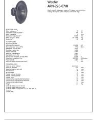 Woofer ARN-226-07/8 - Intertechnik