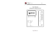 User Manual Subwoofer Module DS 8.0 - Intertechnik