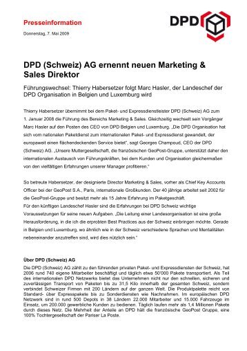 DPD (Schweiz) AG, Sonnentalstrasse 5, 8600 Dübendorf