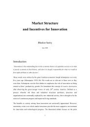 Market Structure and Incentives for Innovation - Intertic