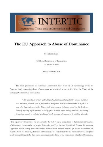 abuse of dominant position 16 chapter ii of the competition act prohibits the abuse of a dominant market position in the uk such an abuse may also breach article 102 tfeu to the extent that it affects trade between member states. abuse of dominant position 16 chapter ii of the competition act prohibits the abuse of a dominant market position in the uk such an abuse may also breach article 102 tfeu to the extent that it affects trade between member states.