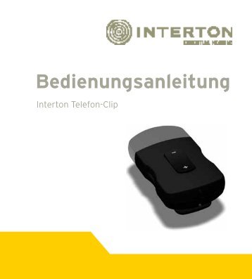 Bedienungsanleitung - Interton