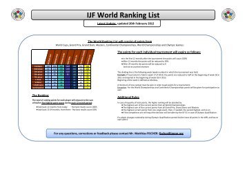 IJF World Ranking List