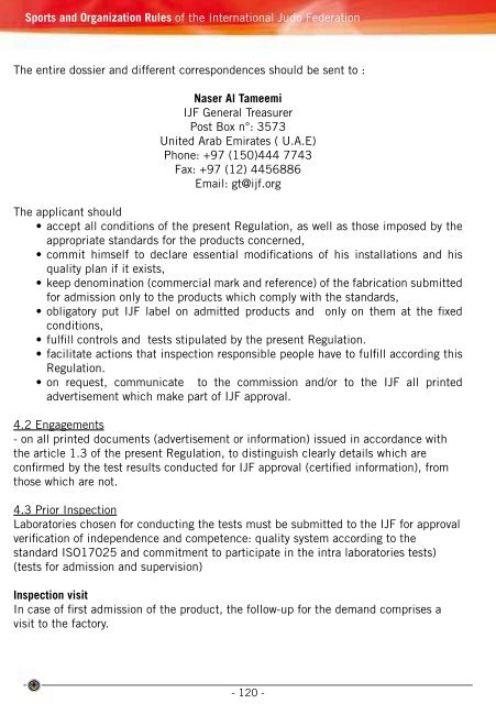 Sports and Organization Rules of the International Judo Federation ...