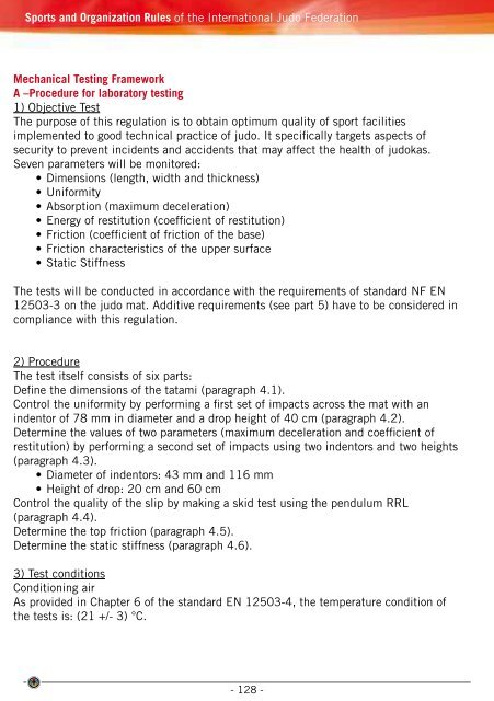 Sports and Organization Rules of the International Judo Federation ...