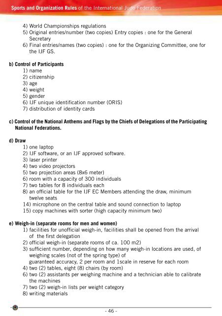 Sports and Organization Rules of the International Judo Federation ...
