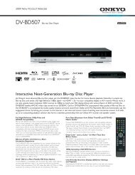 DV-BD507 Blu-ray Disc Player - Onkyo
