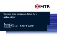 Corporate Crisis Management System for a modern railway