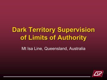 Dark Territory Supervision of Limits of Authority