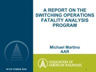 a report on the switching operations fatality analysis program