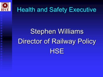 Presentation - International Rail Safety Conference