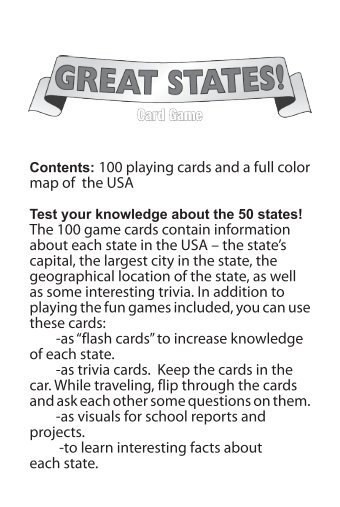 Great States Card Game Rules