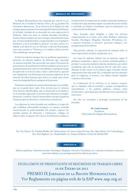 SocIEDAD ARGENTINA DE PEDIATRíA - IntraMed