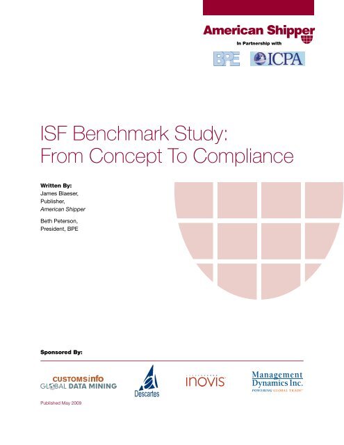 Isf Benchmark ISF Benchmark Study: From Concept To Compliance - Inttra