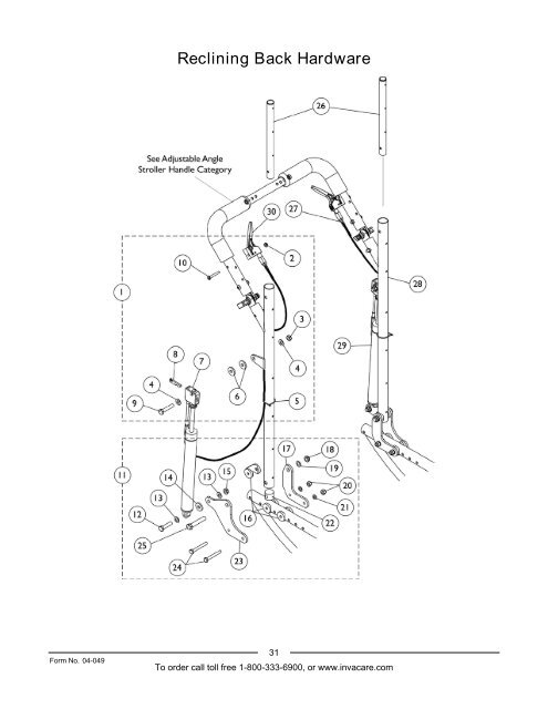 Footplate and Pivot Tube Assemblies - Invacare