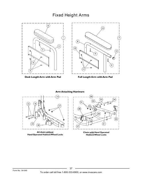 Footplate and Pivot Tube Assemblies - Invacare