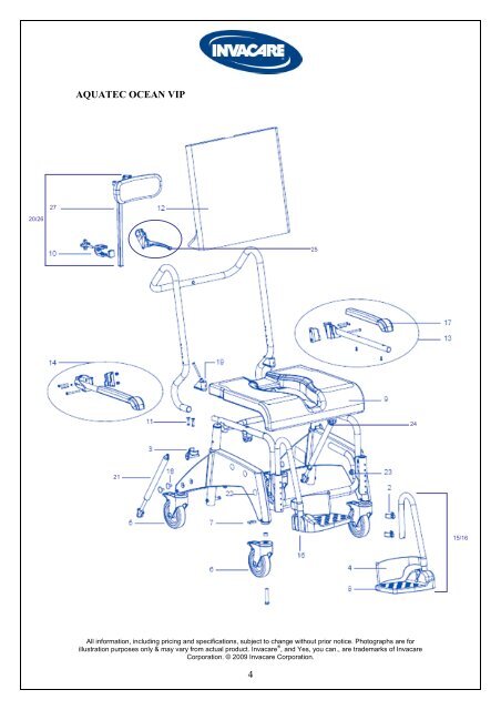 AQUATEC OCEAN MOBILE SHOWER ... - Invacare Australia