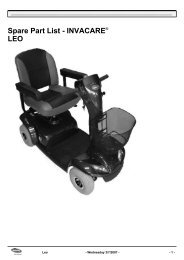 Spare Part List INVACARE LEO