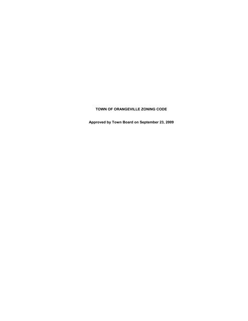 J1 Town Of Orangeville Zoning Code Invenergy Llc