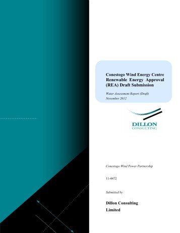 Draft Water Assessment Report - Invenergy LLC