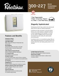 300-227 Programmable - Robertshaw Thermostats