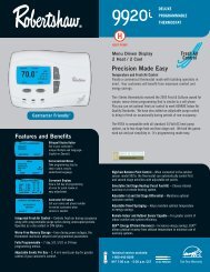 9920i Programmable - Robertshaw Thermostats