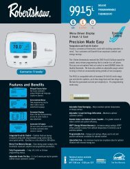 9915i Programmable - Robertshaw Thermostats