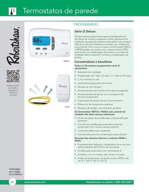 CATÃLOGO DE PRODUTO - Invensys Controls