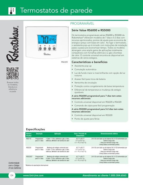 CATÃLOGO DE PRODUTO - Invensys Controls