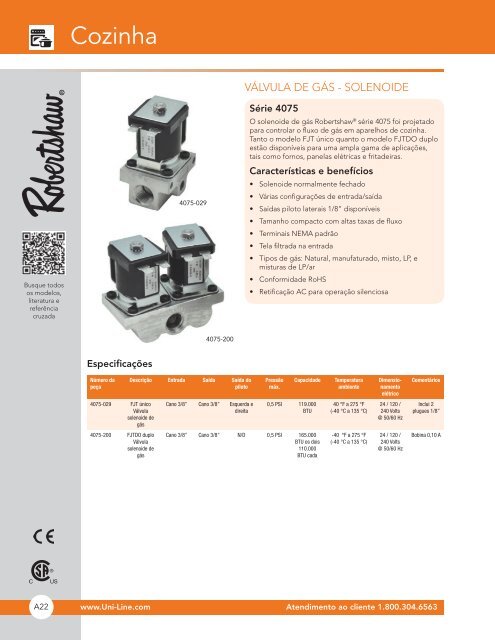 CATÃLOGO DE PRODUTO - Invensys Controls