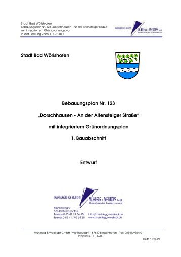 Bebaungsplan Nr. 123 Dorschhausen, Teil 1 (PDF - 318 KB)