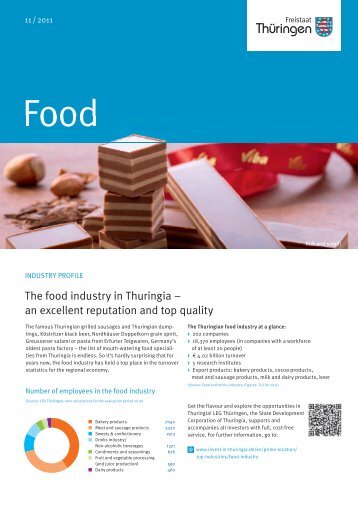 The food industry in Thuringia – an excellent reputation ... - AHK Korea