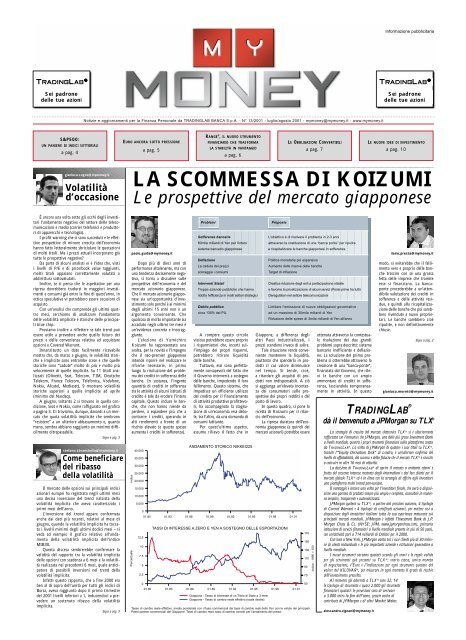 LA SCOMMESSA DI KOIZUMI Le prospettive del ... - Tradinglab