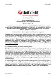 Condizioni Definitive Bonus Cap - UniCredit