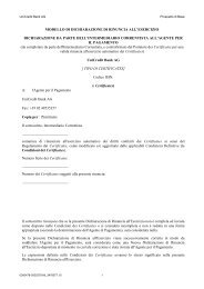 Dichiarazione di rinuncia all'esercizio - UniCredit