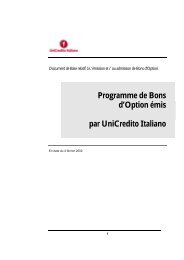 Programme de Bons d'Option UniCredito 04022002 visÃ© P02 0â¦