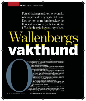 Petra Hedengran Ã¤r en av svenskt nÃ¤ringslivs allra ... - Investor AB