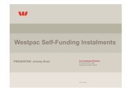 Westpac Self-Funding Instalments