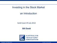 Investing in the Stock Market an Introduction - Australian Investors ...