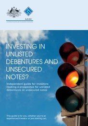 reading a prospectus for unlisted debentures or unsecured notes