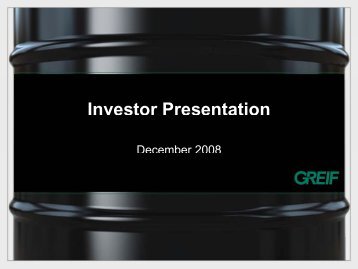 Greif Investor Presentation - InvestQuest