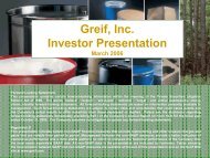Greif, Inc. Investor Presentation - InvestQuest