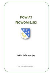 POWIAT NOWOMIEJSKI Pakiet informacyjny - Inwest Consulting SA