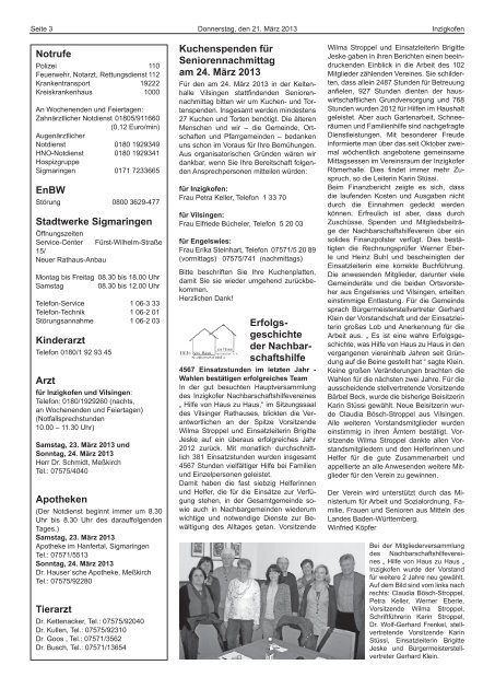 BÃ¼rgerblatt 12/201 - Inzigkofen