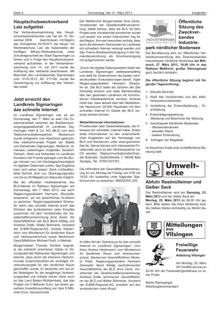 BÃ¼rgerblatt 12/201 - Inzigkofen